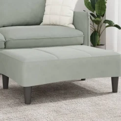 Sale vidaXL Fotpall 77x55x31 cm sammet Ljusgrå