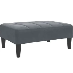 Outlet vidaXL Fotpall 77x55x31 cm sammet Mörkgrå