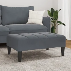 Outlet vidaXL Fotpall 77x55x31 cm sammet Mörkgrå