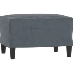 Discount vidaXL Fotpall 60x50x41 cm sammet Mörkgrå