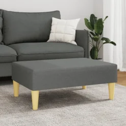 Online vidaXL Fotpall 77x55x31 cm tyg Mörkgrå