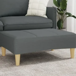 vidaXL Fotpall mörkgrå 77x55x31 cm tyg