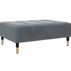 Discount vidaXL Fotpall 77x55x31 cm sammet Mörkgrå
