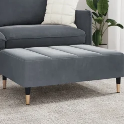 Discount vidaXL Fotpall 77x55x31 cm sammet Mörkgrå