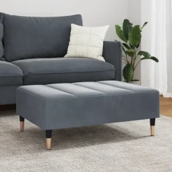 Discount vidaXL Fotpall 77x55x31 cm sammet Mörkgrå