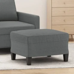 vidaXL Fotpall 60x50x41 cm tyg Mörkgrå