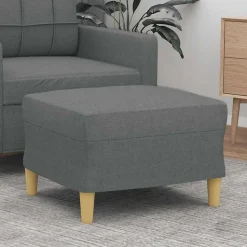 vidaXL Fotpall mörkgrå 60x50x41 cm tyg
