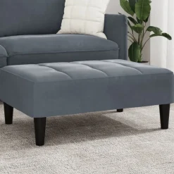 Online vidaXL Fotpall 77x55x31 cm sammet Mörkgrå