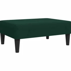vidaXL Fotpall mörkgrön 77x55x31 cm sammet