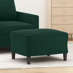 Clearance vidaXL Fotpall 60x50x41 cm sammet Mörkgrön