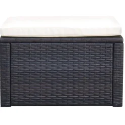 vidaXL Fotpall ottoman 53x53x30 cm konstrotting brun