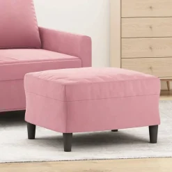 vidaXL Fotpall rosa 60x50x41 cm sammet