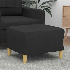 Outlet vidaXL Fotpall 60x50x41 cm tyg Svart