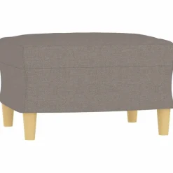 vidaXL Fotpall Taupe 60x50x41 cm tyg