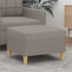 vidaXL Fotpall Taupe 60x50x41 cm tyg
