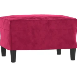 vidaXL Fotpall vinröd 60x50x41 cm sammet