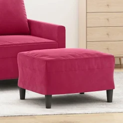vidaXL Fotpall vinröd 60x50x41 cm sammet