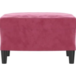 vidaXL Fotpall vinröd 60x50x41 cm sammet