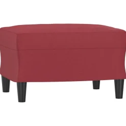 vidaXL Fotpall vinröd 60x50x41 cm konstläder