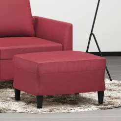 vidaXL Fotpall vinröd 60x50x41 cm konstläder