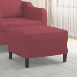Discount vidaXL Fotpall 60x50x41 cm tyg Vinröd