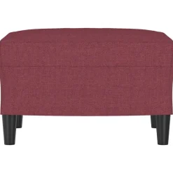 Discount vidaXL Fotpall 60x50x41 cm tyg Vinröd