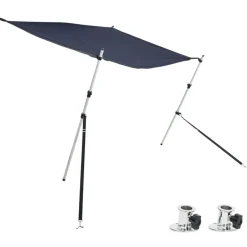vidaXL Förlängningsdel för båtkapell set blå 170x170x(113-182,5) cm