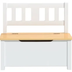 Discount vidaXL Förvaringsbänk barn 60x30x55 cm MDF Vit och beige