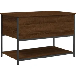 vidaXL Förvaringsbänk brun ek 70x42,5x47 cm konstruerat trä