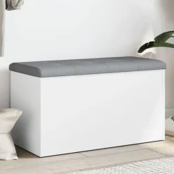 Discount vidaXL Förvaringsbänk 82x42x45 cm konstruerat trä Vit