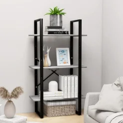 vidaXL Förvaringshylla betonggrå 60x30x105 cm konstruerat trä