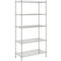 Online vidaXL Förvaringshylla med 5 hyllplan 90x35x180 cm 250 kg Krom
