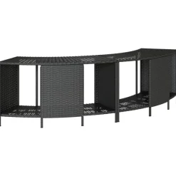 New vidaXL Förvaringshyllor för spa 2 st konstrotting Svart