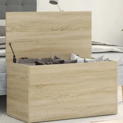 vidaXL Förvaringskista sonoma-ek 84x42x46 cm konstruerat trä