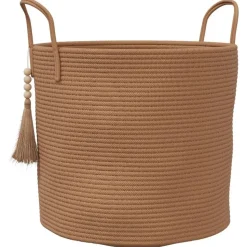 vidaXL Förvaringskorg brun Ø40x35 cm bomull