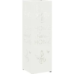 vidaXL Förvaringskrok & Ställ Vit 15,5 x 15,5 x 49 cm Metall