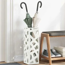 vidaXL Förvaringskrok & Ställ Vit 15,5 x 15,5 x 49 cm Metall