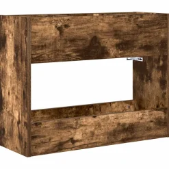 vidaXL Förvaringskrok & Ställ Rökt ek 65 x 24 x 50 cm Konstruerat trä