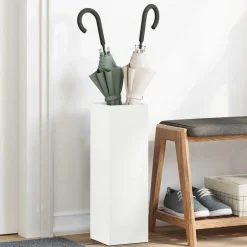 Outlet vidaXL Förvaringskrok & Ställ 15,5 x 15,5 x 49 cm Metall Vit