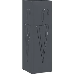 Outlet vidaXL Förvaringskrok & Ställ 15,5 x 15,5 x 49 cm Metall Antracit