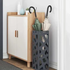 vidaXL Förvaringskrok & Ställ 15,5 x 15,5 x 49 cm Metall Antracit