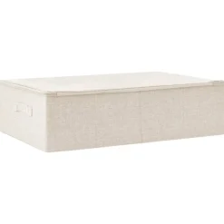 Discount vidaXL Förvaringslåda tyg 70x40x18 cm gräddvit Kräm