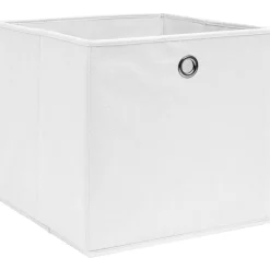 Sale vidaXL Förvaringslådor 4 st non-woven tyg 28x28x28 cm Vit