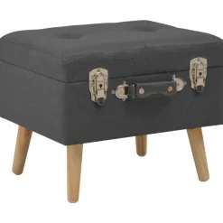 Outlet vidaXL Förvaringspall 40 cm mörk tyg Grå