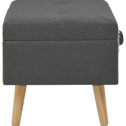 Outlet vidaXL Förvaringspall 40 cm mörk tyg Grå