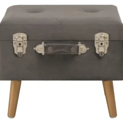 vidaXL Förvaringspall 40 cm grå sammet