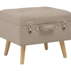 vidaXL Förvaringspall 40 cm beige tyg
