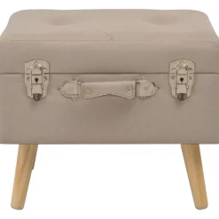 vidaXL Förvaringspall 40 cm beige tyg
