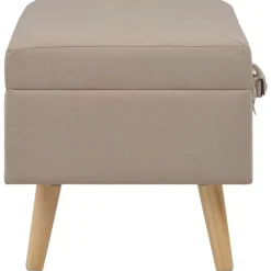 vidaXL Förvaringspall 40 cm beige tyg
