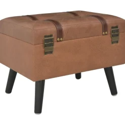 Sale vidaXL Förvaringspall 40 cm konstläder Brun